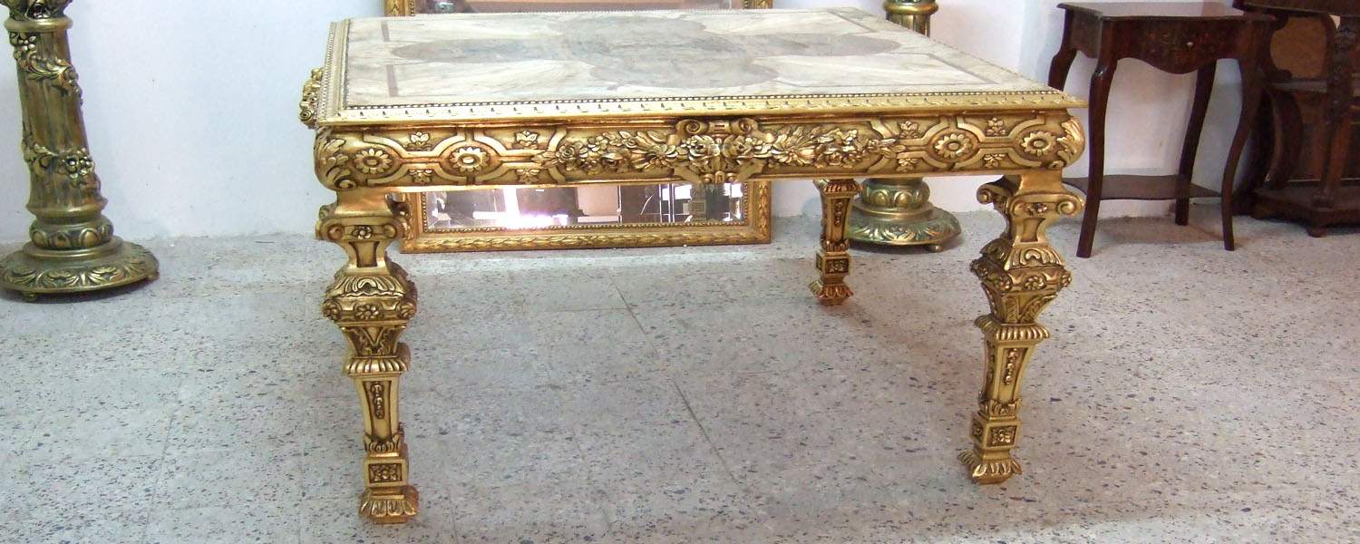 French style carved and gilded center table